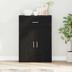 vidaXL Bufet cu sertar Stejar negru 79 x 38 x 80 cm Lemn compozit