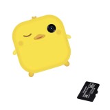 Pachet: Card memorie 32 Gb + Camera foto-video pentru copii, THD Pixels M2, imprimanta termica, obiectiv frontal 18 megapixeli, obiectiv selfie, galbe