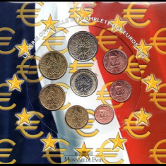 FRANTA 2004 - Set monetarie 1 cent-2 euro - FOLDER/ BU /sigilat