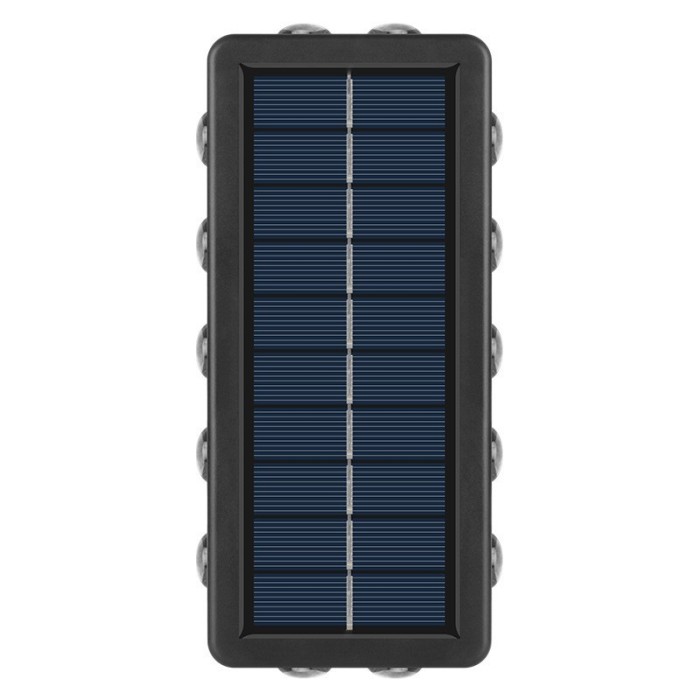 Lampa Solara, Flippy, 8+4 LED, Lumina Alba/Calda, din ABS+PC, 8 x 17.7 x 3.7 cm, Negru