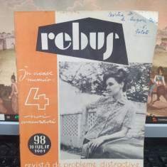 Rebus, revistă bilunară de probleme distractive, nr. 98, 20 iul. 1961, 111