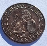 233. Moneda Spania 1 centimo 1870, Europa