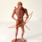 Lot 2 figurine Planeta maimutelor (om Neandertal, primitiv) plastic maro, 10cm