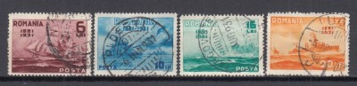 ROMANIA 1931 LP 90 SEMICENTENARUL MARINEI SERIE STAMPILATA foto
