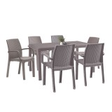 Set mobilier de grădină Corri 6+1 cappuccino