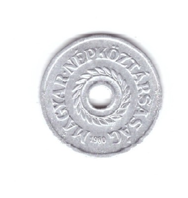 Moneda Ungaria 2 filler/filleri 1960, stare buna, curata foto