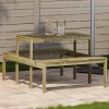 VidaXL Masă de picnic, 110x134x75 cm, lemn impregnat de pin 832561