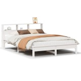 Cumpara ieftin Cadru de pat fara saltea, alb, 140x200 cm, lemn masiv pin
