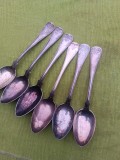 Set de 6 linguri argintate, marcate, provenienta suedeza