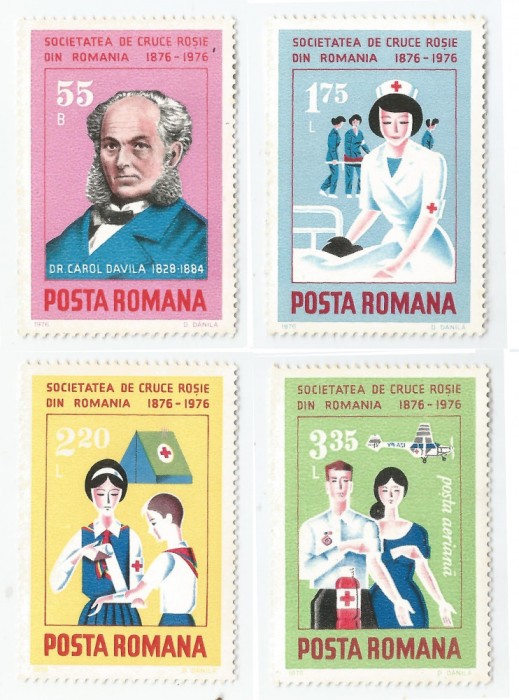 Romania, LP 912/1976, Centenerul Crucii Rosii, MNH