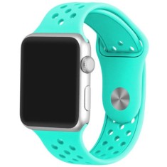 Curea iUni compatibila cu Apple Watch Ultra/SE/8/7/6/5/4/3/2/1, 44mm, Silicon Sport, Light Blue