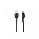 Cablu Borofone BU17 Starlight USB la MicroUSB, 1.2m, Negru