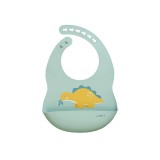 Baveta din silicon cu buzunar, ajustabila, Party - Dinos mint