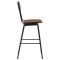 Scaune de bar, 2 buc. maro, placaj solid, otel - 5