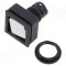 Comutator negru acționat prin apăsare SCHLEGEL QUARTRON-JUWEL&reg; IP66 24x24mm