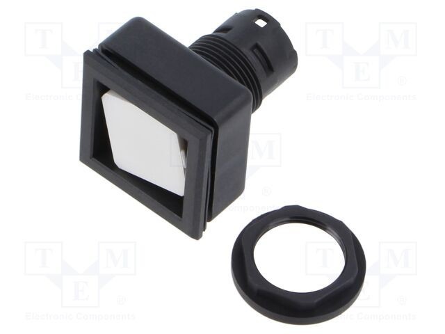 Comutator negru acționat prin apăsare SCHLEGEL QUARTRON-JUWEL&reg; IP66 24x24mm