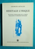 George Astalos &ndash; Heritage lyrique ( poesie israelienne d expression Roumaine )