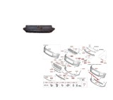 Ornament superior Trager, panou central fata HYUNDAI SANTA FE (TM), 2021-, plastic,