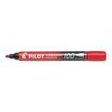 Cumpara ieftin Pachet 12 buc marker permanent P100 pilot 2 - 4.5 mm varf rotund rosu