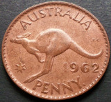Cumpara ieftin Moneda exotica PENNY - AUSTRALIA, anul 1962 *cod 2901 A = excelenta, Australia si Oceania