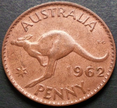 Moneda exotica PENNY - AUSTRALIA, anul 1962 *cod 2901 A = excelenta foto