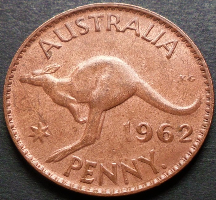Moneda exotica PENNY - AUSTRALIA, anul 1962 *cod 2901 A = excelenta