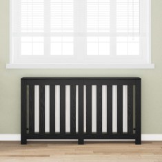 vidaXL Capac pentru radiator Stejar Negru 149 x 20 x 82 cm