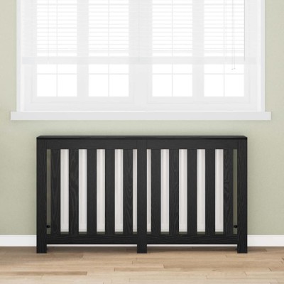 vidaXL Capac pentru radiator Stejar Negru 149 x 20 x 82 cm 869225 foto