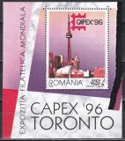 Romania 1996, LP.1412 - Expozitia Filatelica Capex 96 Toronto, Colita, MNH, Nestampilat
