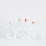 Set 6 cesti din sticla pentru ceai