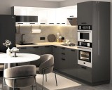 Bucatarie Daria colt V1 Alb Antracit