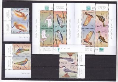 ROMANIA 2021 - PASARI DELTA MOLDOVEI, TETE-BECHE, MNH - LP 2314 foto