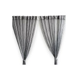 Perdea Decorativa din gama Perdele Franjurate, 3x3 m, Gri Inchis, Gri Deschis si Alb COL7