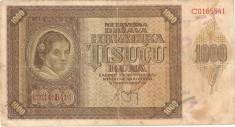 CROATIA 1.000 KUNA / 1941 foto