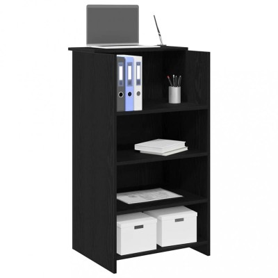 vidaXL Birou de recepție negru 55x50x103,5 cm Lemn prelucrat 859016 foto