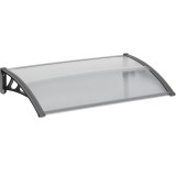 Outsunny Copertină Modernă din Policarbonat și Aluminiu pentru Balcoane Ferestre și Uși | Aosom Romania