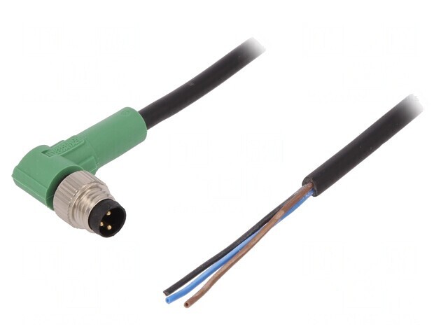 Cablu Conectare M8 3P Unghi 10m PVC