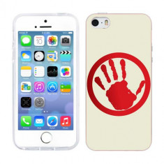 Husa iPhone 5S iPhone 5 Silicon Gel Tpu Model Stop Hand foto