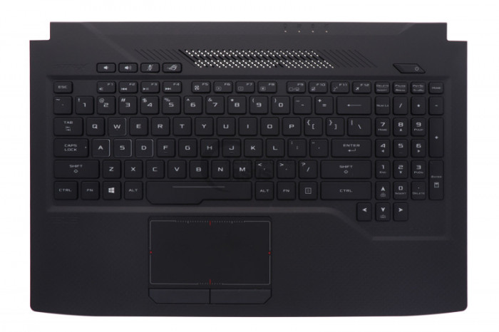 Carcasa superioara cu tastatura palmrest Laptop, Asus, ROG Strix GL503VS, 90NR0G51-R31US0, iluminare RGB, layout US