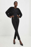Cumpara ieftin Answear Lab pantaloni femei, culoarea negru, mulata, high waist