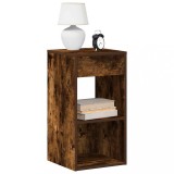 Set 2 Noptiere Gossi stejar afumat, 35x34x66.5 cm, cu sertar, PAL melaminat