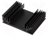 Radiator extrudat TO3 negru 50mm x 65mm x 18mm 4,9K/W FISCHER ELEKTRONIK