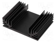 Radiator extrudat TO3 negru 50mm x 65mm x 18mm 4,9K/W FISCHER ELEKTRONIK