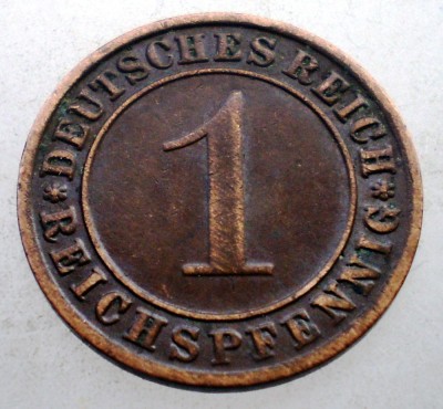 2.705 GERMANIA WEIMAR 1 REICHSPFENNIG 1934 A foto