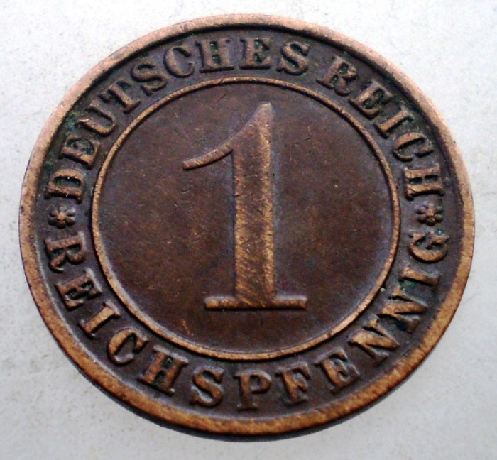 2.705 GERMANIA WEIMAR 1 REICHSPFENNIG 1934 A