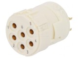Conector M23 6 Pin Mamă Lipire 300V 20A