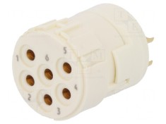 Conector M23 6 Pin Mamă Lipire 300V 20A