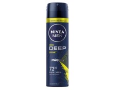 Deodorant spray Nivea Men Deep Sport, cu formula Maxxtech si actiune 72 ore, 150 ml
