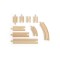 Set sine drepte si curbe (24 piese)