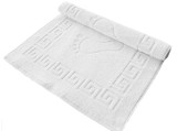 Cumpara ieftin Set 4 Prosoape Picioare Bumbac Pakistanez 50x77cm, 800g/mp, Bordura Greceasca, Albe